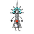 D'Joy Artisan Crafted Premium White Buffalo and Multi Gemstone 18.80 ctw Pendant Necklace in Black Oxidised Sterling Silver 18 Inches - Sticky add to cart bar