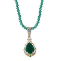 EverTrue Verde Onyx, Hebei Peridot Pendant with Beaded Necklace in 18K YG Plated and Platinum Bond 30.20 ctw (20 Inches) - Sticky add to cart bar
