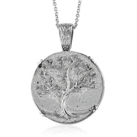 EverTrue Matrix Silver Shungite 25.00 ctw Pendant Necklace in Stainless Steel 20 Inches
