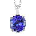 Doorbuster Rhapsody 950 Platinum AAAA Tanzanite Pendant Necklace (18 Inches) 4.60 ctw - Sticky add to cart bar