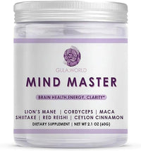 Gula World Mind Master Mushroom Powder for Brain Health, Energy, & Clarity Dietary Supplement (2x 2.1oz)