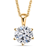 Luxuriant Lab Grown Diamond (G-H, SI) Solitaire Pendant Necklace 1.00 ctw