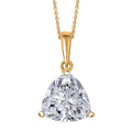 D'Joy Strontium Titanate Solitaire Pendant Necklace (20 Inches) in 18K Vermeil YG Over Sterling Silver 3.00 ctw - Sticky add to cart bar
