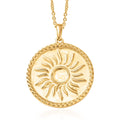 EverTrue Bronzella Collection Radiant Sun Pendant in 18K YG Plated Bronze with ION Plated YG Stainless Steel Necklace (20 Inches) - Sticky add to cart bar