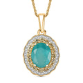 D'Joy Premium Grandidierite and Multi Gems7tone 3.50 ctw Regal Harmony Pendant Necklace in 18K Vermeil Yellow Gold Over Sterling Silver 20 Inches - Sticky add to cart bar