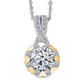 Luxuriant Lab Grown Diamond G-H SI 1.00 ctw Infinity Pendant Necklace in 18K Vermeil YG and Rhodium Over Sterling Silver 20 Inches - Sticky add to cart bar