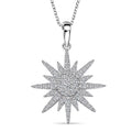 Luxuriant Lab Grown Diamond G-H SI 1.00 ctw Pendant Necklace in Rhodium Over Sterling Silver 20 Inches - Sticky add to cart bar