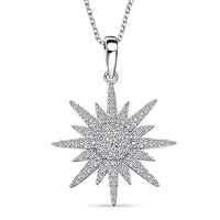 Luxuriant Lab Grown Diamond G-H SI 1.00 ctw Pendant Necklace in Rhodium Over Sterling Silver 20 Inches