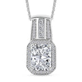 D'Joy Moissanite Art Deco Pendant Necklace in Rhodium Over Sterling Silver 2.90 ctw (20 Inches) - Sticky add to cart bar