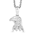 D'Joy Eagle Pendant in Platinum Over Sterling Silver with Stainless Steel Necklace (20 Inches) - Sticky add to cart bar