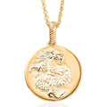 EverTrue Bronzella Collection Dragon Coin Pendant in 18K YG Plated Bronze with ION Plated Yellow Gold Stainless Steel Necklace 20 Inches - Sticky add to cart bar