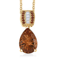 EverTrue Autumn Alexite and Multi Gemstone 5.50 ctw Pendant in 18K YG Plated with ION Plated YG Stainless Steel Necklace 20 Inches - Sticky add to cart bar