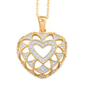 White Diamond Infinity Heart Pendant Necklace in 14K YG Over Sterling Silver 0.20 ctw (18 Inches) - Sticky add to cart bar