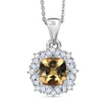 D'Joy Marialite, Moissanite Art Deco Pendant Necklace in Rhodium Over Sterling Silver 1.75 ctw (20 Inches) - Sticky add to cart bar