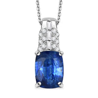 D'Joy Orissa Rhodolite Garnet and Moissanite 2.30 ctw Pendant Necklace in Rhodium Over Sterling Silver 20 Inches