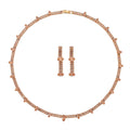 Simulated Diamond Necklace (20 INches) and Earrings in Silvertone - Sticky add to cart bar