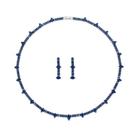 Simulated Diamond Necklace (20 INches) and Earrings in Silvertone
