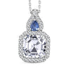 Moissanite & Ceylon Blue Sapphire