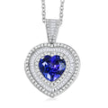 Luxoro AAA Tanzanite, Diamond Heart Pendant Necklace in 10K White Gold 2.70 ctw (20 Inches) - Sticky add to cart bar