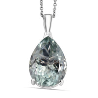 EverTrue Montezuma Prasiolite Drop Pendant in Platinum Bond with Stainless Steel Necklace (20 Inches) 25.90 ctw