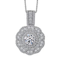 Luxuriant Lab Grown Diamond G-H SI 2.50 ctw Blossom Glow Pendant Necklace in Rhodium Over Sterling Silver 20 Inches - Sticky add to cart bar