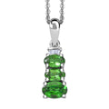 D'Joy Tanzanite and Diamond 0.90 ctw Pendant Necklace in Rhodium Over Sterling Silver 20 Inches - Sticky add to cart bar