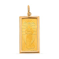 24K Golden Angel Blessings Ingot Bar 1g with 14K Yellow Gold Frame 0.40g Pendant - Sticky add to cart bar