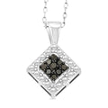 Black Diamond (IR) Heart Pendant Necklace (18 Inches) in Sterling Silver 0.10 ctw - Sticky add to cart bar