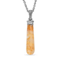 EverTrue Yellow Aventurine Pendant Necklace (20 Inches) in Stainless Steel 7.00 ctw - Sticky add to cart bar