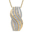 Luxuriant Lab Grown Diamond (G-H, SI) Infinity Wave Pendant Necklace - Sticky add to cart bar