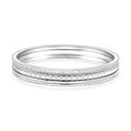 Calvin Klein Set of 3 - Simulated Diamond Bangle Bracelet in Stainless Steel (7.00 In) 4.00 ctw - Sticky add to cart bar