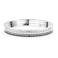 Calvin Klein Set of 3 - Simulated Diamond Bangle Bracelet in Stainless Steel (7.00 In) 4.00 ctw - Sticky add to cart bar