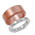 Calvin Klein Closeout Set of 2 Satisfaction Ring in ION Plated RG and Stainless Steel (Size 6) - Sticky add to cart bar