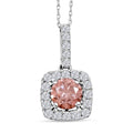 14K Yellow Gold Luxuriant Lab Grown Pink Diamond (IR) and Lab Grown Diamond (SI) Pendant Necklace (18 Inches) 1.50 ctw - Sticky add to cart bar