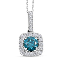 14K Yellow Gold Luxuriant Lab Grown Pink Diamond (IR) and Lab Grown Diamond (SI) Pendant Necklace (18 Inches) 1.50 ctw