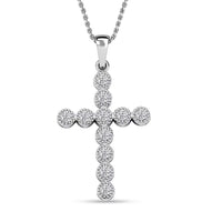 Luxuriant Lab Grown Diamond (VS-SI) Pendant Necklace (16-18 Inches) in Sterling Silver 0.75 ctw