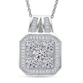 Luxuriant Lab Grown Diamond Pendant Necklace in Rhodium Over Sterling Silver 2.00 ctw (20 Inches) - Sticky add to cart bar