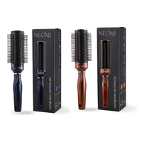 Set of 2 Neomi Portable Easy Clean Rotating Comb - Navy and Brown