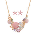 Multi Color Austrian Crystal, Multi Color Enameled Ocean Treasures Necklace (20.5-22.5 Inches) and Earrings in Goldtone - Sticky add to cart bar