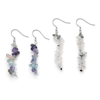 African Amethyst, Brazilian Citrine Earrings in Rhodium Over Sterling Silver 18.00 ctw