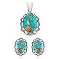 2 Piece Set - Santa Fe Style Kokopelli Pendant without Chain and Earrings in Sterling Silver - Sticky add to cart bar
