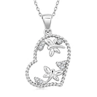 Diamond I2-I3 0.10 ctw Pendant Necklace in Rhodium Over Sterling Silver 18 Inches