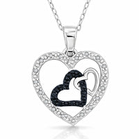Diamond 0.20 ctw Pendant Necklace in Rhodium Over Sterling Silver 18 Inches