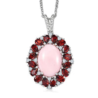 EverTrue Larimar, Multi Gemstone Pendant in Platinum Bond with Stainless Steel Necklace (20 Inches)