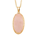 Green Aventurine Pendant Necklace (20 Inches) in Goldtone 25.00 ctw - Sticky add to cart bar