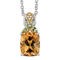 EverTrue Brazilan Citrine and Multi Gemstone 4.50 ctw Pendant in 18K YG Plated and Platinum Bond with Stainless Steel Necklace 20 Inches - Sticky add to cart bar