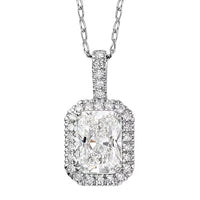 IGI Certified Luxuriant Lab Grown Diamond E-F VS 3.40 ctw Pendant Necklace in 950 Platinum 5.70 Grams 20 Inches