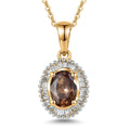 D'Joy Premium Madagascar Color Change Garnet and Diamond 1.10 ctw Starburst Deco Pendant Necklace in 18K Vermeil Yellow Gold Over Sterling Silver 20 Inches - Sticky add to cart bar