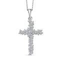 Luxuriant Lab Grown Diamond (G-H, SI) Starry Cross Pendant Necklace - Sticky add to cart bar