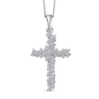 Luxuriant Lab Grown Diamond (G-H, SI) Starry Cross Pendant Necklace
